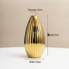Jarrón de Cerámica Electrochapado en Oro - Estilo Nórdico para Decoración Moderna del Hogar