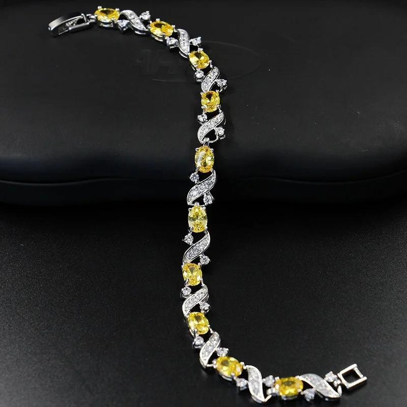Fashion Crystal Gem Bracelet Temperament Elegant Charm Bracelet Jewelry Gift for Women
