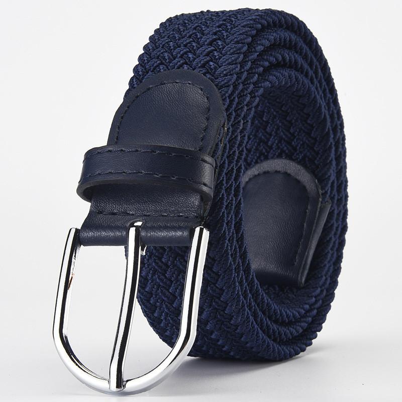 Stylish Woven Stretch Casual Mens Belt With Alloy Buckle For Fashionable Wear
