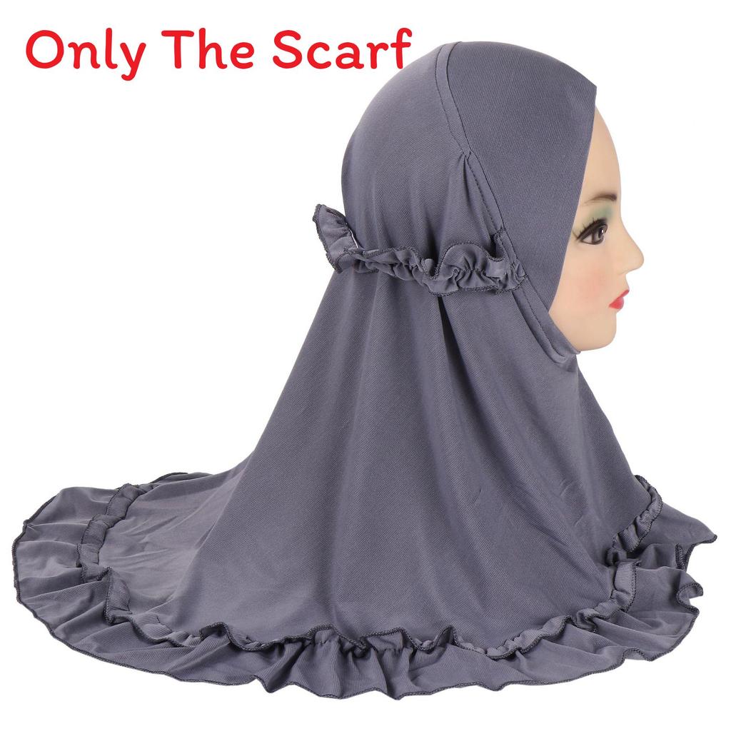 Kids Girl Headband With Ruffle Edge Lightweight Polyester Girls Hair Wrap For Spring Fall