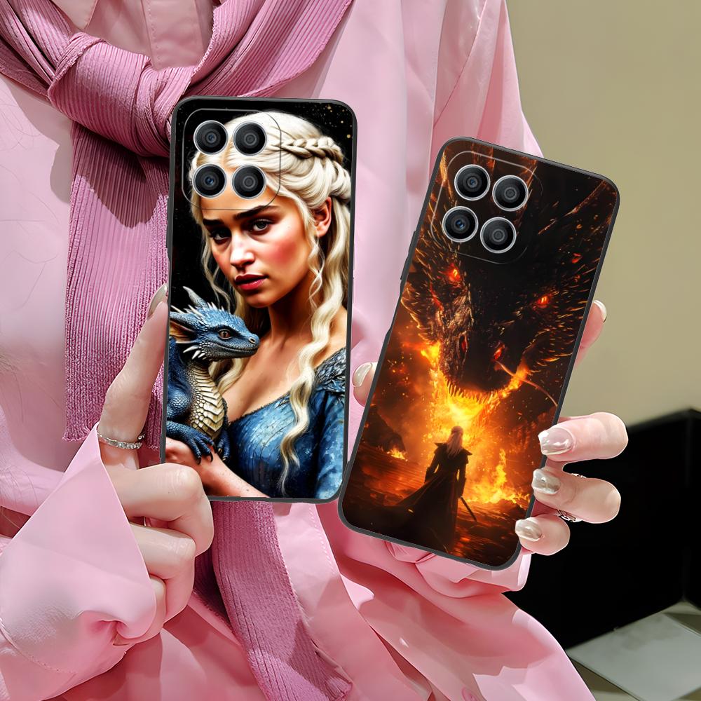 Dragon Queen Matte TPU Mobile Phone Case for Honor 90 80 70 60 50 30 20 10 9 8 7 Pro S SE Lite 5G Colorful Printing Cover