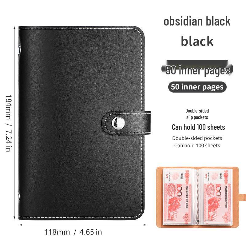 Międzynarodowy album oszczędnościowy na gotówkę A6: Księga do przechowywania banknotów o dużej pojemności i księga rachunkowa