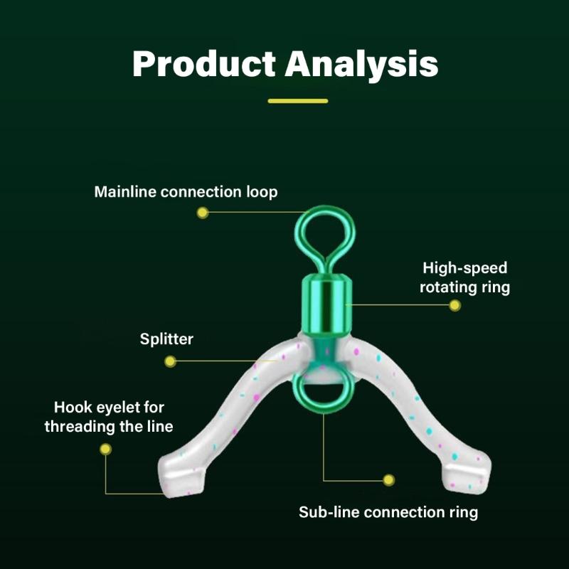 10/20Pcs 8 Shaped Rings Contactor Fishing Line Bifurcation Swivels Subline Splitter Anti Entanglements Fishing Tackle