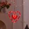 Creative Heart Curtain Fairy Light Waterproof Romantic Valentine Day LED String Lights Rose Color Red