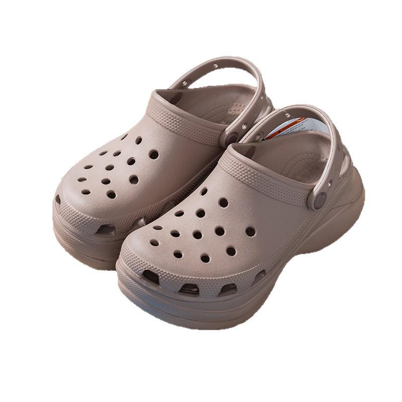 Women's Platform Non-Slip Perforated Beach Shoes - Height-Boosting Outdoor Slippers