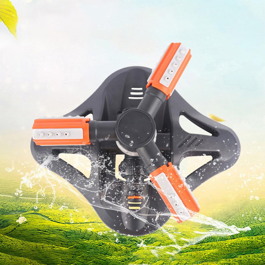 360 Grad Drehbarer Gartensprenger Einstellbarer 3-Arm Rasensprenger Bewässerungssystem Outdoor Garten