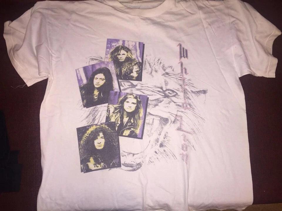 

WHITE LION Band TOUR SHIRT Shirt White Classic Unisex S-5XL UU089 S
