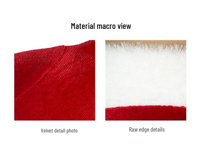 Women's Red Christmas Gold Velvet Gloves with White Fuzz - Warm Holiday Party Accessory