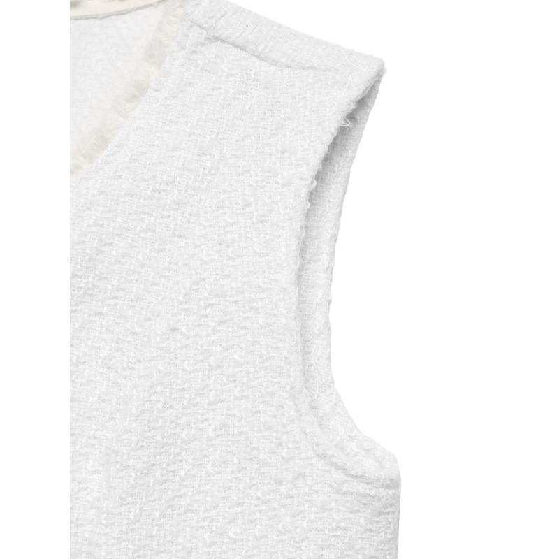 YYFS Women's Fashion Casual Solid Color Print Autumn Winter Sleeveless O-Neck Jackets & Coats