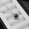 New 925 Silver Natural Pearl Pendant Women,Trendy Freshwater Pearl Pendant Wife Mother Birthday Gift White Purple