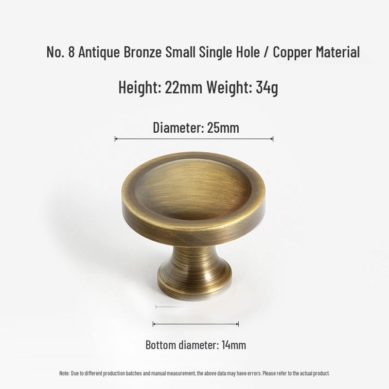 Bronze Brass Pull Handle: New Chinese Style Cabinet, Wardrobe & Drawer Retro Door Handle