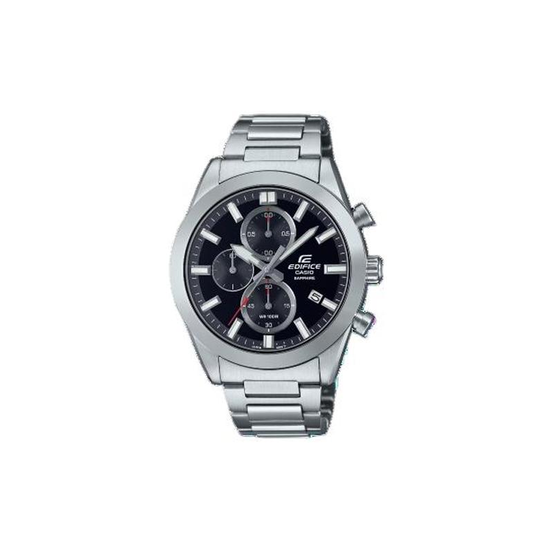 

Casio EDIFICE 100 meters waterproof quartz movement stainless steel strap Japanese and Korean watch men s watch black dial EFB710D1A чёрный