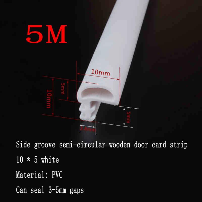 

5M Silicon Wooden Door Gap Seal Strip Electric Box Gap Filling Strips Rubber Profile Window Doors Card Slot Noise Insulation
