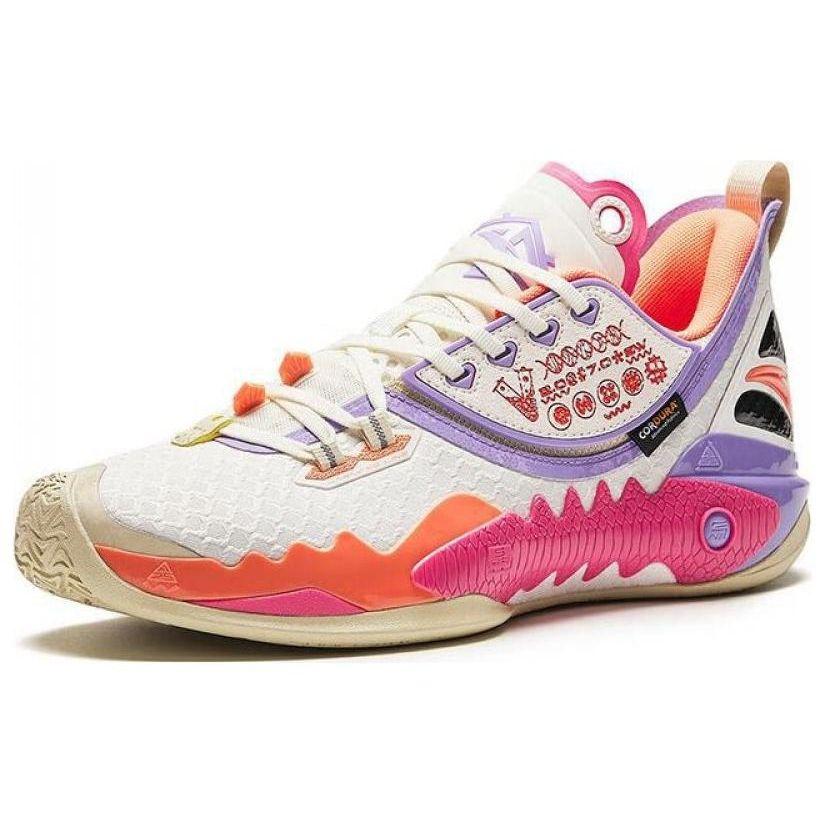 Anta Crazy Tide 5 V2 Shock Absorption Non-Slip Low-Top Basketball Shoes Men Sneakers Pink Purple 112411106-4
