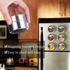Spice Tins Magnetic Jars Stainless Steel with Clear Lids Salt Pepper Seasoning Organizer Container Kitchen Storage Accessories