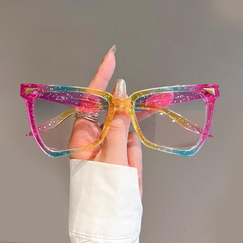 Y2K Irregular Cat Eye Sunglasses Women Men Vintage Luxury Designer Punk Pink Colorful Rivet Shades