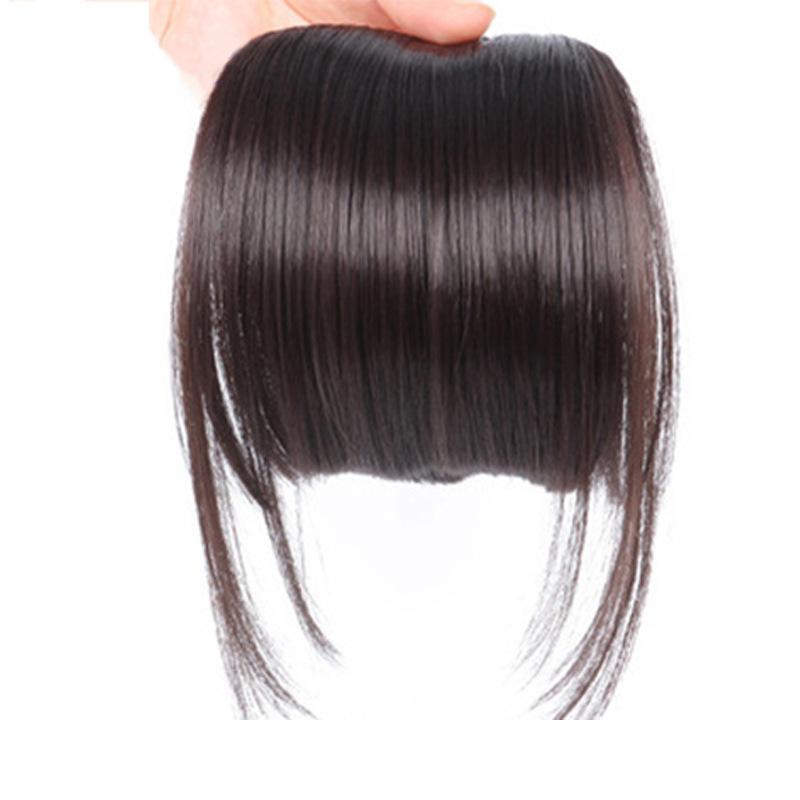 Women's Natural Replacement of Air Bangs, Covering the Hairline, Double Sideburns, and Bangs Wig Pieces