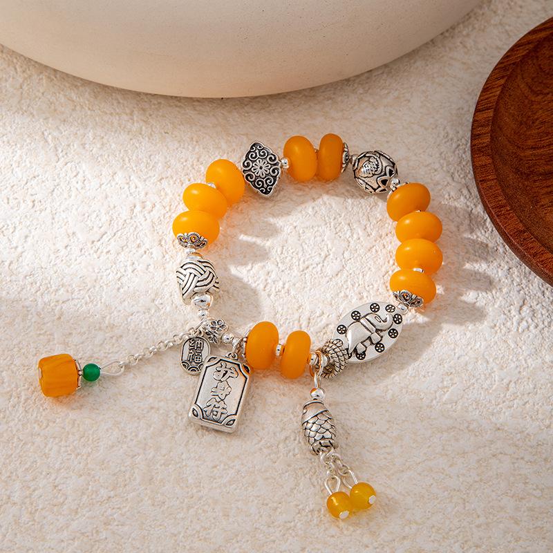 Sun Light Color Changing Crystal Bracelet UV Reactive Colorful Sea Mica Bracelet Lucky Pony Decor Hand Ornaments For Ladies