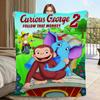 Morbida Coperta per Divani Curious George Coperta Sottile con Imbottitura Calda per Letto Coperte Calde per il Freddo a Quadri Soffice per Casa e Decorazione Cobija