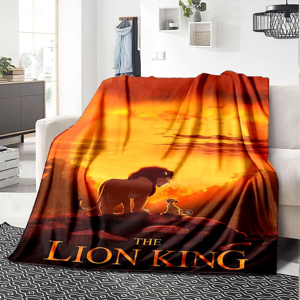1pc lion king Blanket Lightweight Flannel Throw for Sofa Bed Travel Camping Livingroom Office Couch Chair 1107KK