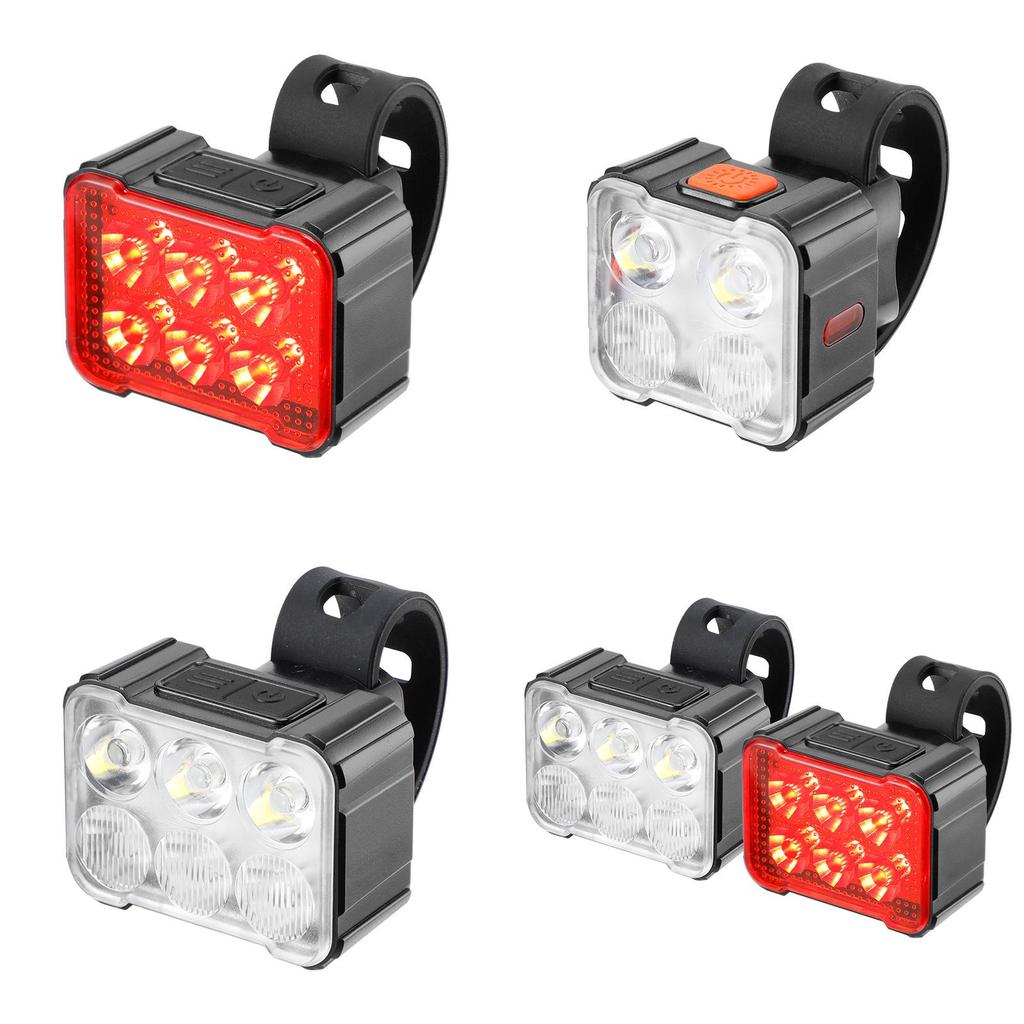 Bicycle Front And Rear Led Light With Waterproof Material For Night Riding Safety