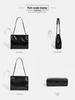 Damen 2025 Rindsleder Diamantkette Schulter Messenger Tote – Pendeltasche mit großem Fassungsvermögen