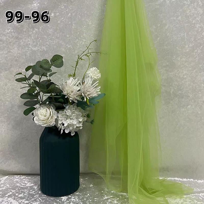 Green Soft Yarn Curtain Net for Kindergarten Decoration, Scene Layout, Wedding Backdrop, and Dress Fabric
