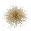 Handcrafted Natural Feather Flower Brooch, Full Radiating Design Badge with Pin Back and Hair Clip for Outfit Styling