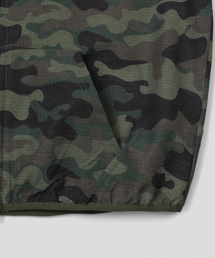 Slow Record House Ripstop Camo Windbreaker_Khaki