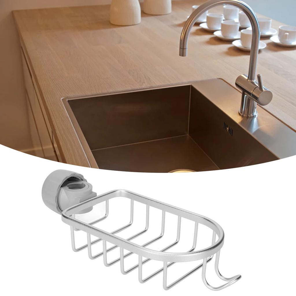 Hanging Faucet Storage Rack   Sink Dishcloth Sponge Drainer Rack for Kitchen Bathroom