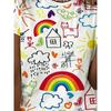 2026New Product Fun Graffiti Rainbow Cat Sunflower Print All-season Casual Tops Women's Short Sleeve