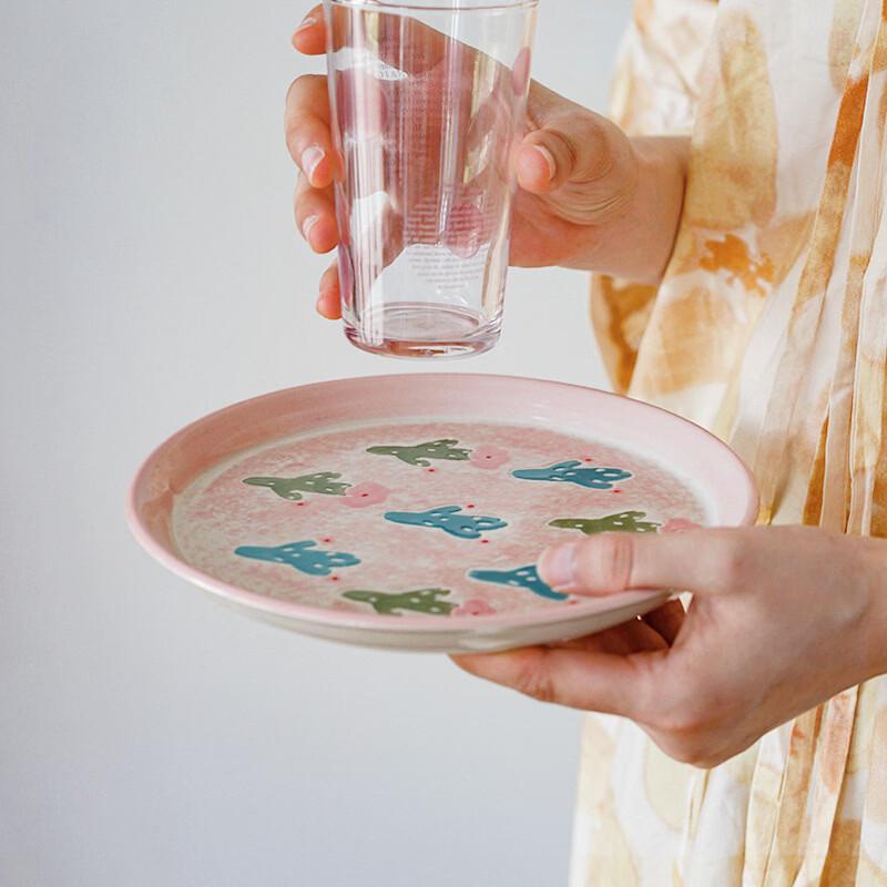 RuHan Japanese Cactus Ceramic Large Serving Dish