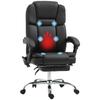 Six Point Vibrating Massage Office Chair - Black