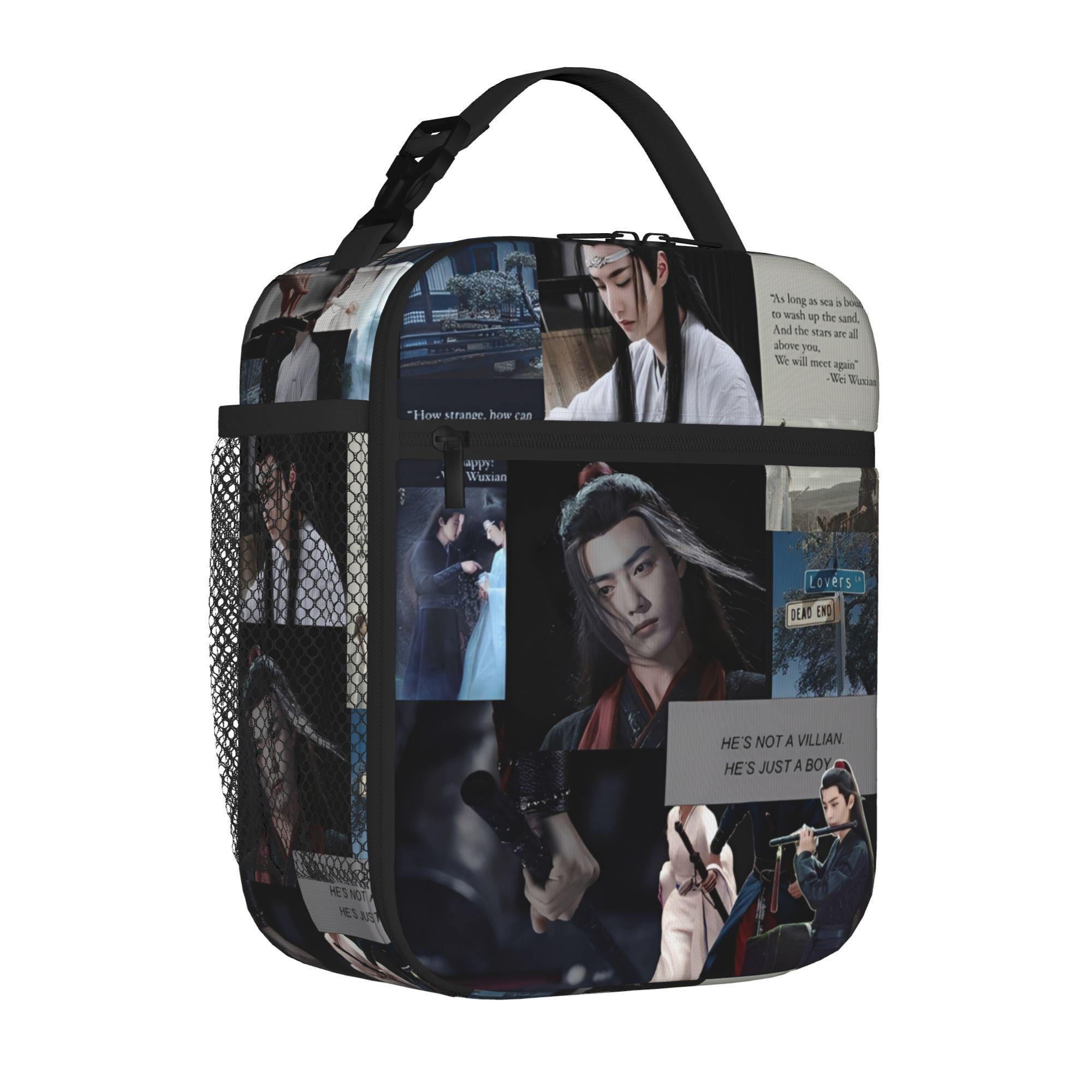 WangXian The Untamed Insulated Lunch Bag Men Women Lan Wangji Wei Wuxian Food Container Bags Portable Cooler Thermal Bento Box One Size