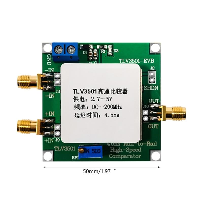 Modulul comparator de tensiuni de mare viteză de 4,5 Ns compară sinusoidal cu undele pătrate de la șină la șină