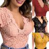 V-neck Sleeveless Tunic Top See-through Floral Lace Hollow Summer Blouse Streetwear