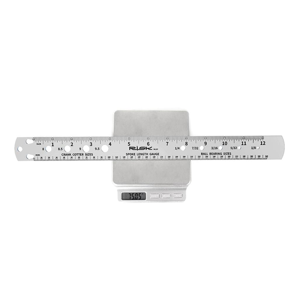 Compact Bicycle Spoke Tool Spoke Length Measuring Ruler Gauge Bike Hub Axle Positioning Measuring Tool Quality Steel