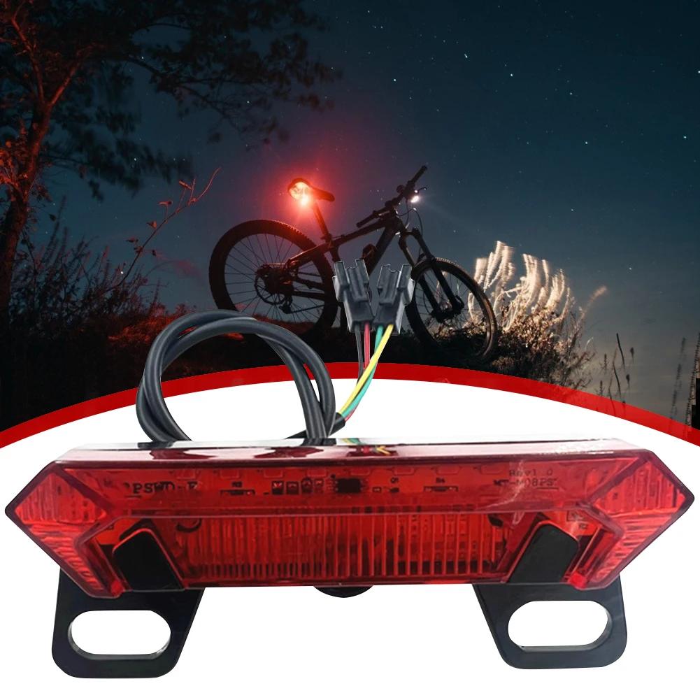 Ultra Bright LED Electric Bicycle Rear Light Waterproof Flash Light Electric Bike Warning Light Safety Warning Bicycle Lights