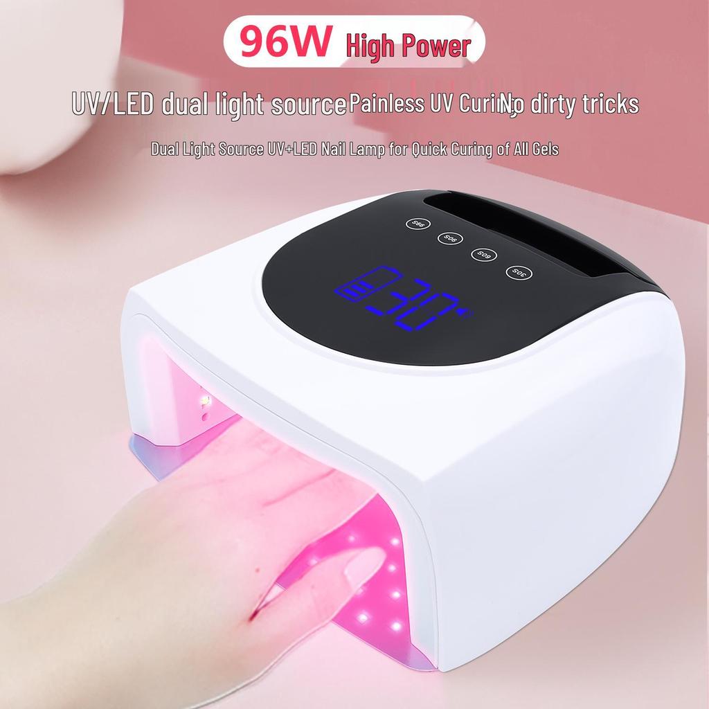 High Power 96W Rechargeable UV LED Nail Curing Lamp