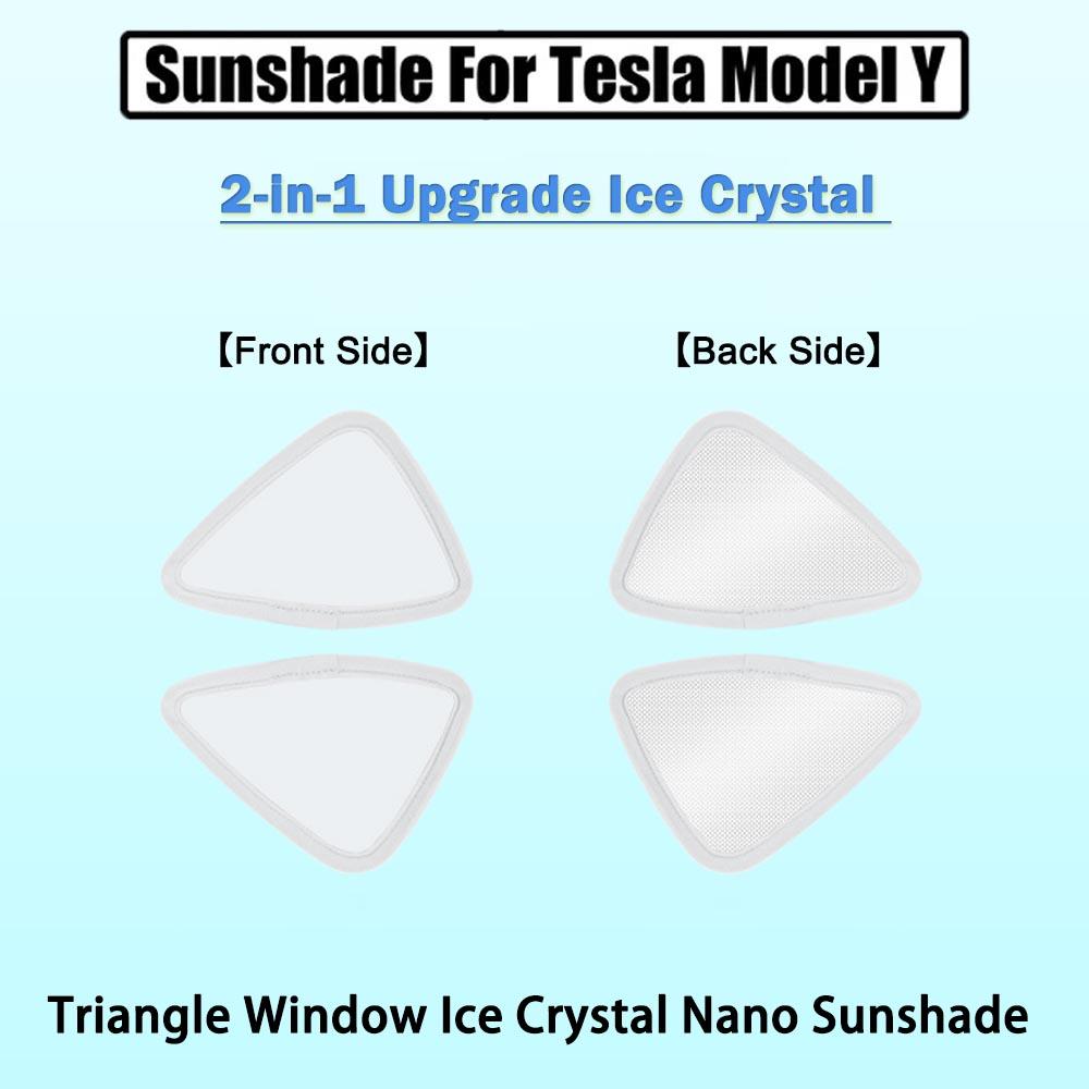 

CAER Upgrade Ice Crystal Cloth Sun Shade для Tesla Model Y Стеклянные солнцезащитные козырьки на крыше Передний задний люк на крыше с защитой от УФ-излучения Козырек Skylight