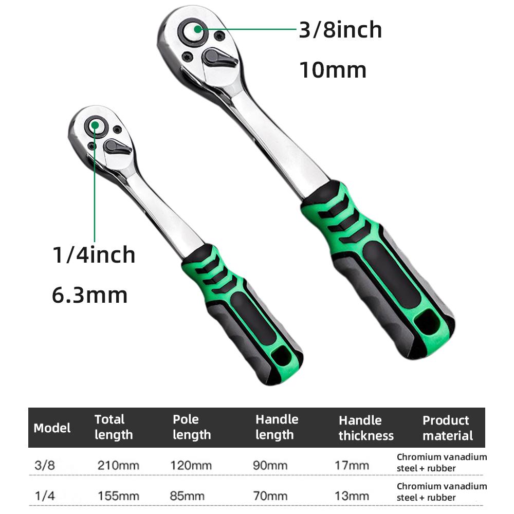 12/21pcs  Spanner Wrench Box Car Socket 1/4" 3/8" Spanner Kit Tools Repair Ratchet Set Bike Car Socket Spanner Repairing Kit