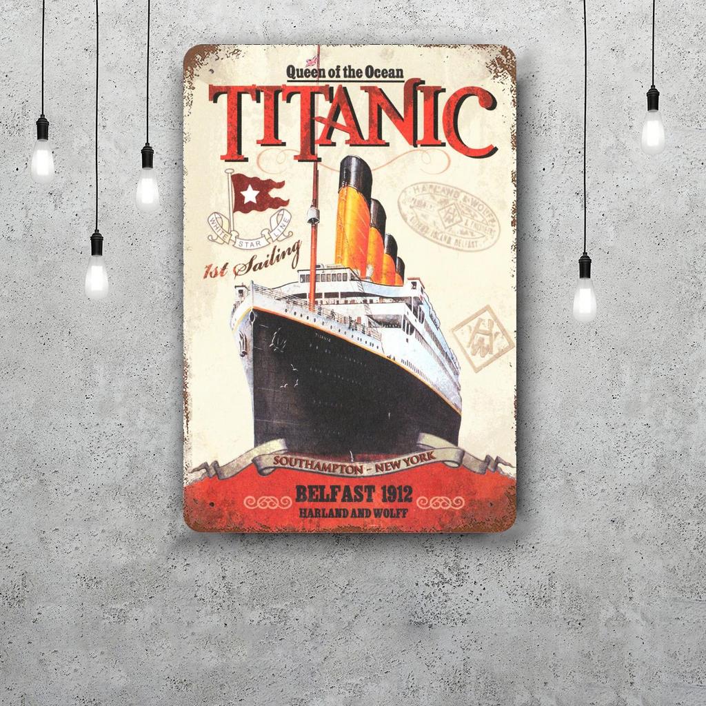 titanic movie Retro Vintage Tin Sign Poster Decorative Plaque Metal Plate Wall Decor