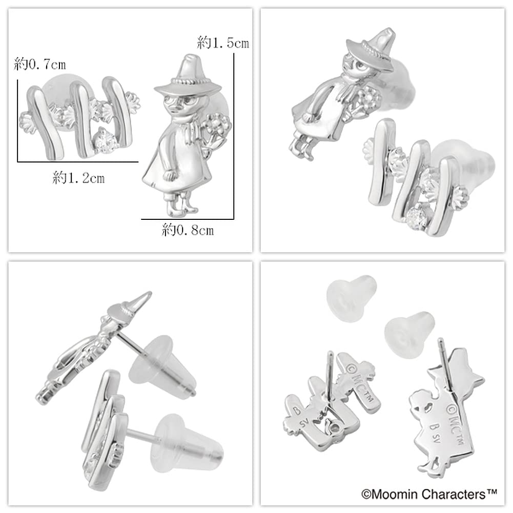 Moomin Limited Snufkin Nyoronyoro Stud Earrings 2P Binaural 925 Silver Official Character Goods [MOOMIN]