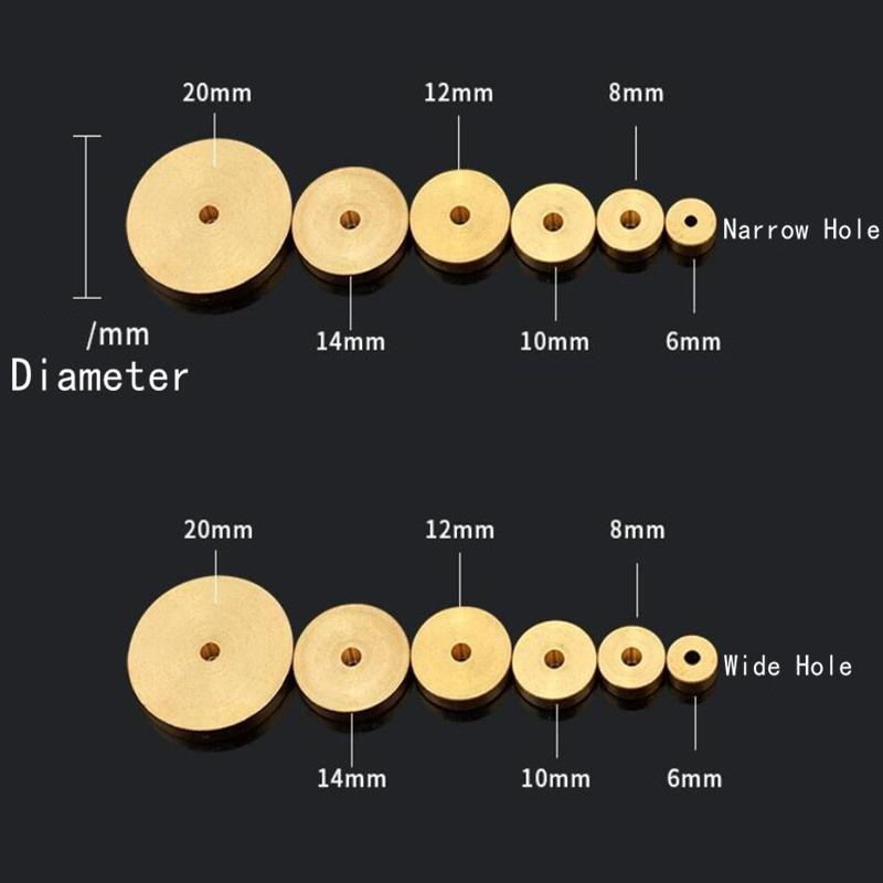 Leather Craft Tools 12Pieces Diameter 6mm-20mm Leather Brass Space Set DIY Round Line Marking Hand Craft Tools