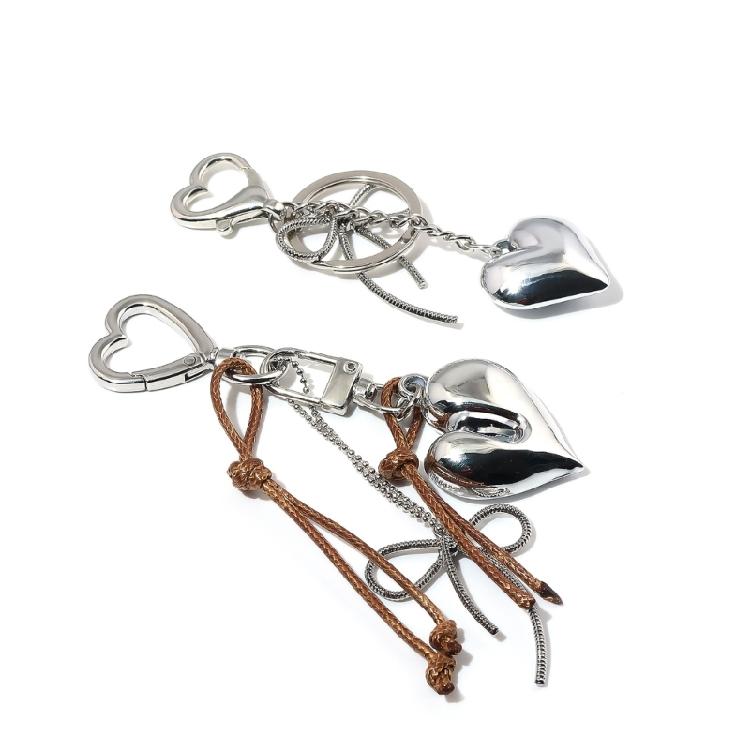 Aesthetic Keychains Purse Handbag Backpack Bag Pendant Charms Heart Bows Keychains Charms Car Keyring for Women Girls
