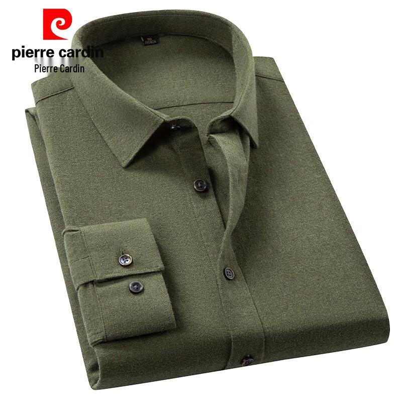 

Мужская однотонная хлопковая рубашка Pierre Cardin без складок M
