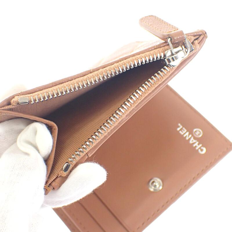 Chanel AP3388 Coin Case Camel Grain Calfskin Leather Women
