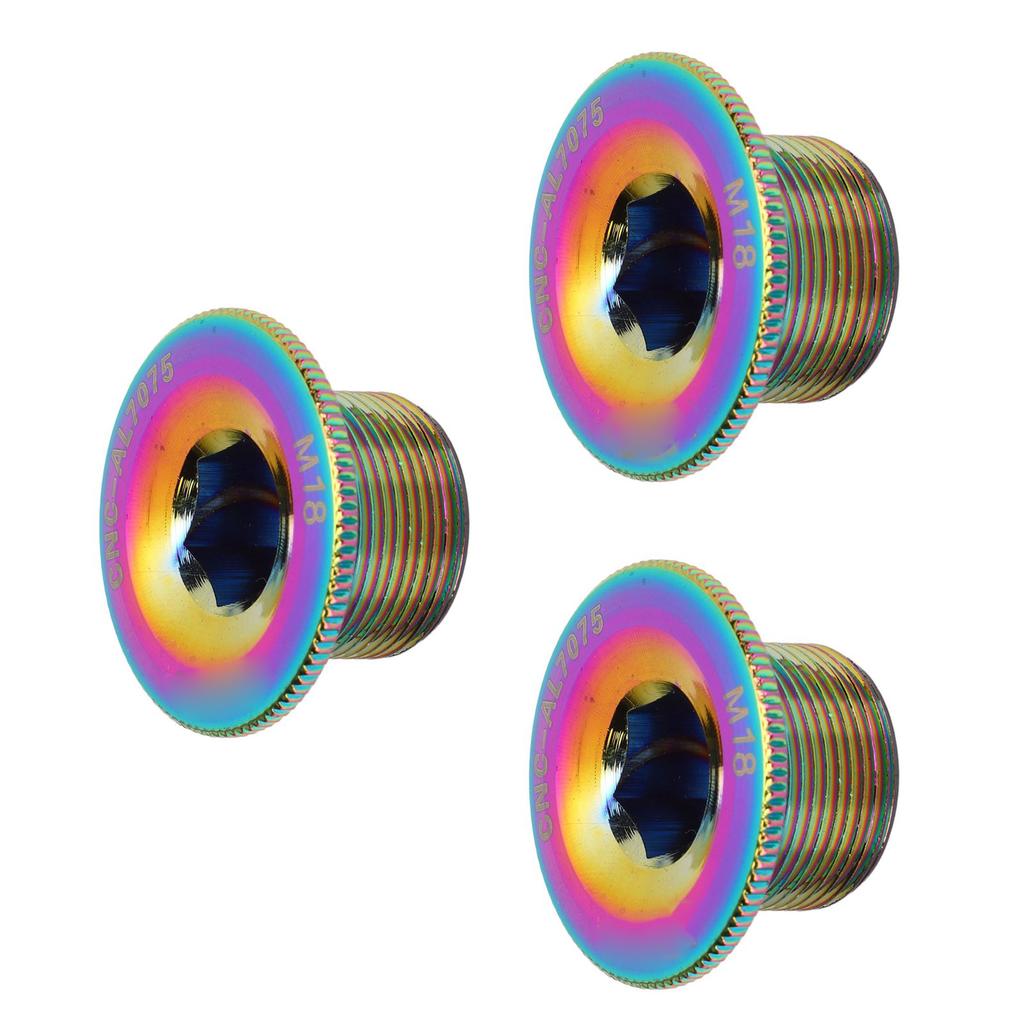 3 ks šroubů kliky jízdního kola hliníková slitina kryt kliky M18 standardní závit upevňovací šroub pro horské kolo pro jednodílné