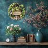 Modern Round Metal Wall Art Durable Easy Clean Home Office Decor Gift