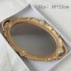 European Style Retro Carved Mirror Exquisite Golden Jewelry Tray Multifunctional Wall Mounted Mirrors for Room Decoration 2025